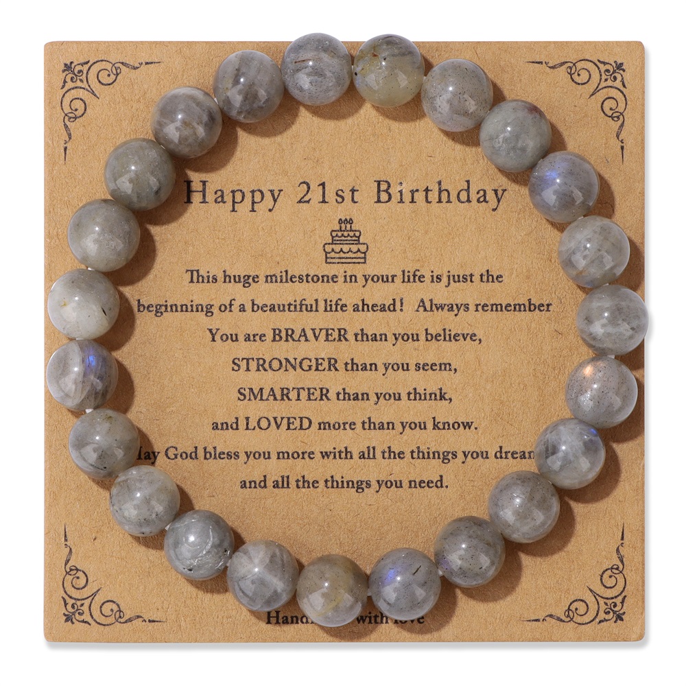 Yoga Health & Fitness Center - Pulsera de labradorita Natural, pulsera de