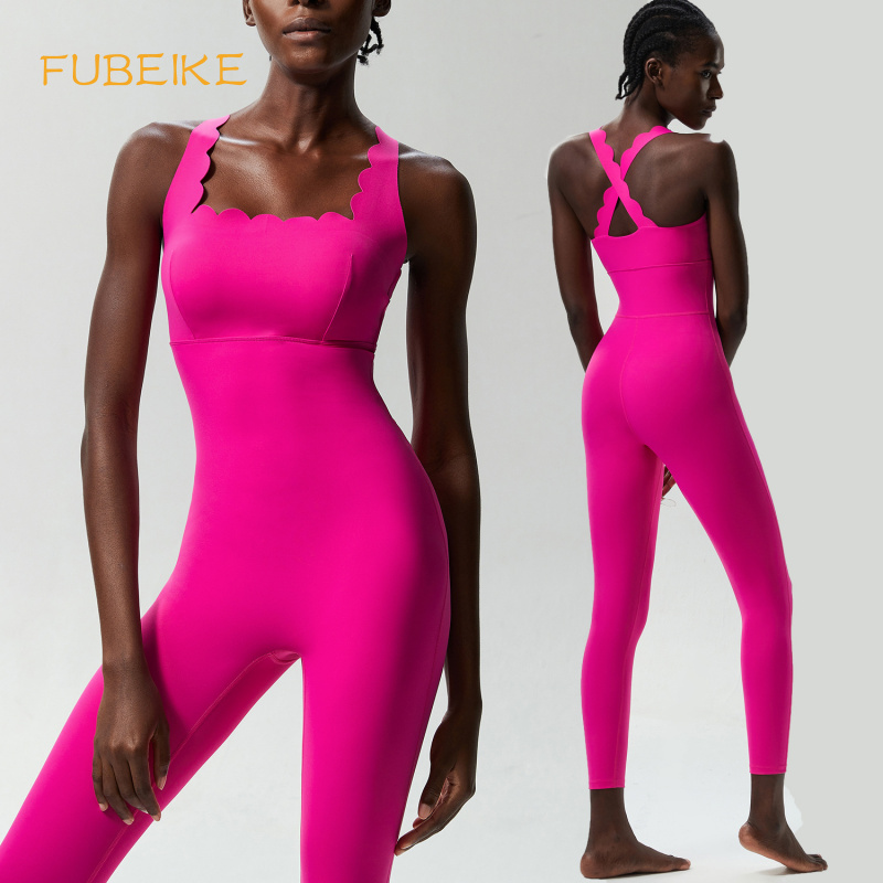 Yoga Fitness Jumpsuit - FUBEIKE onda pequeña belleza espalda Yoga