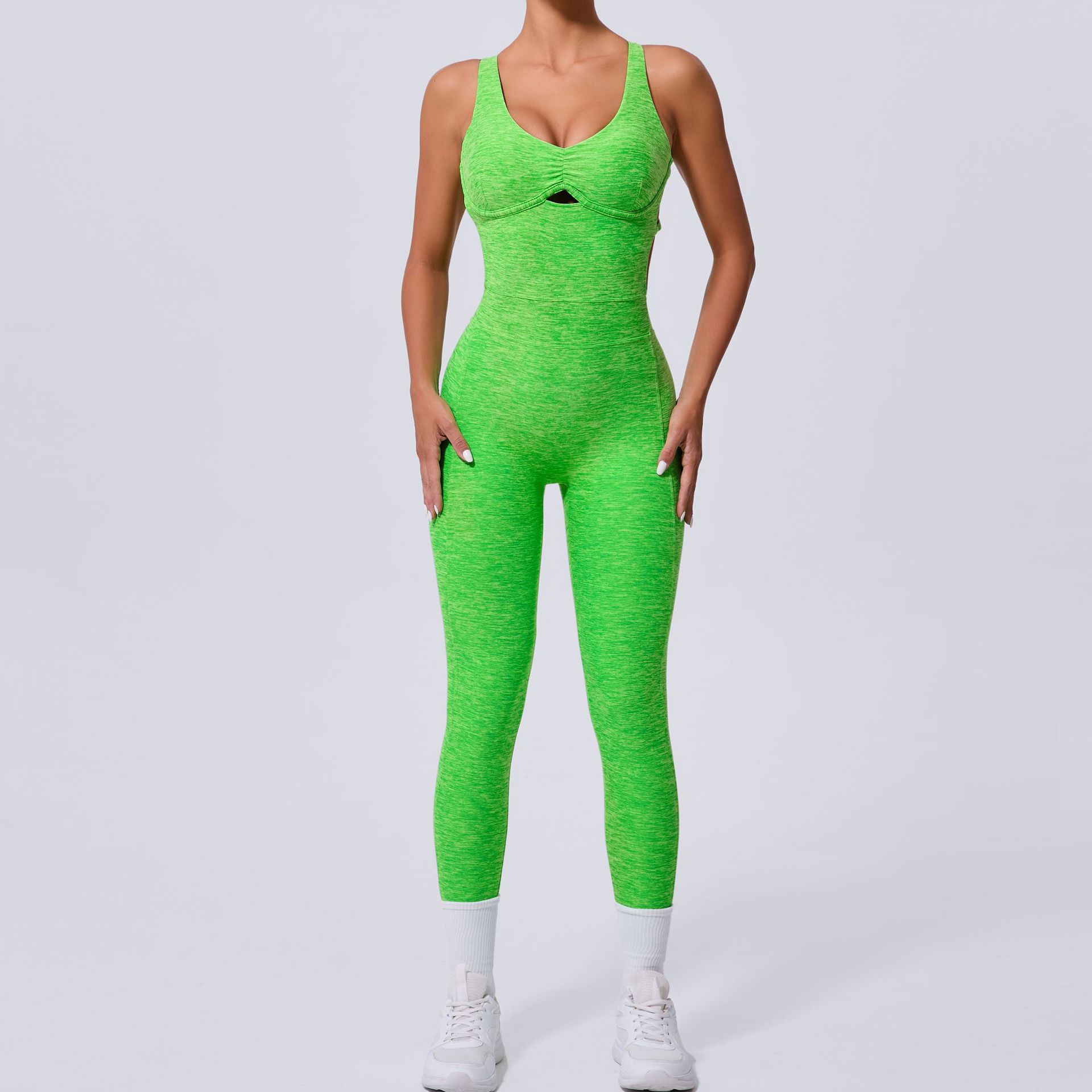 Yoga Fitness Jumpsuit - Mono de Yoga ajustado y elástico