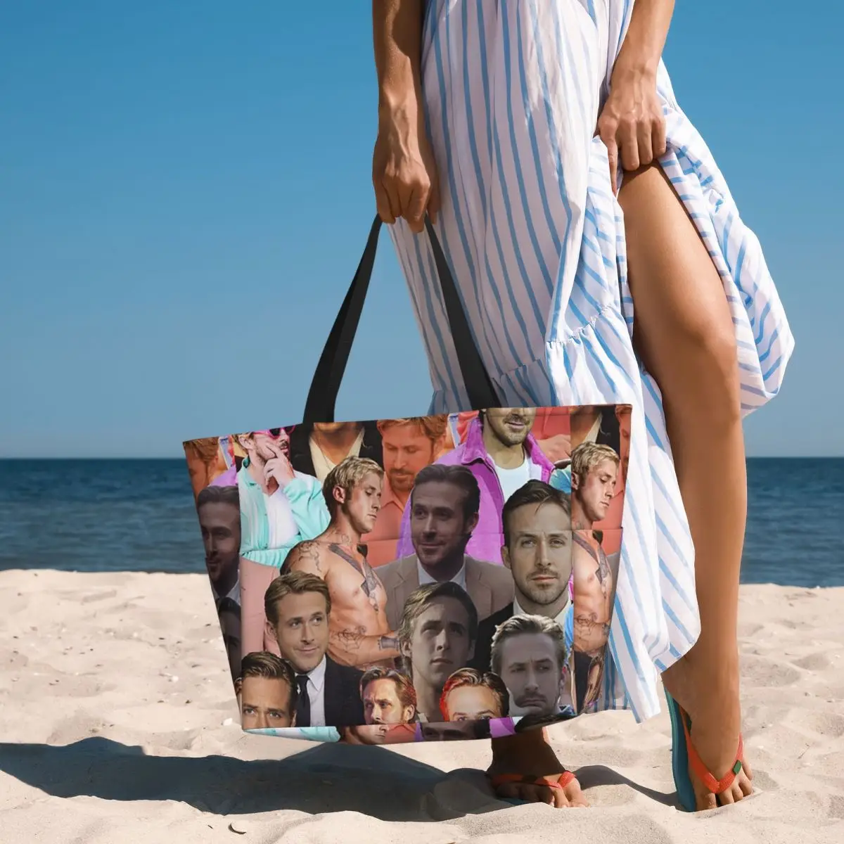 Yoga Fitness Gym Photos - Bolso de mano con collage de