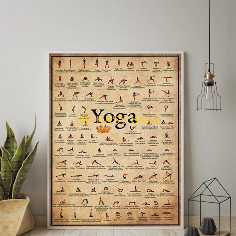 Yoga Health & Fitness Center - E28F Retro Vintage Yoga impresiones artísticas