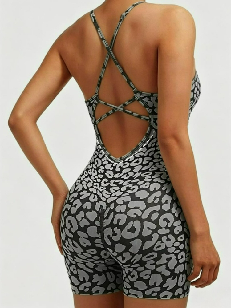 Yoga Overall Fitness - Bodysuits Deportivos Casuales con Estampado de