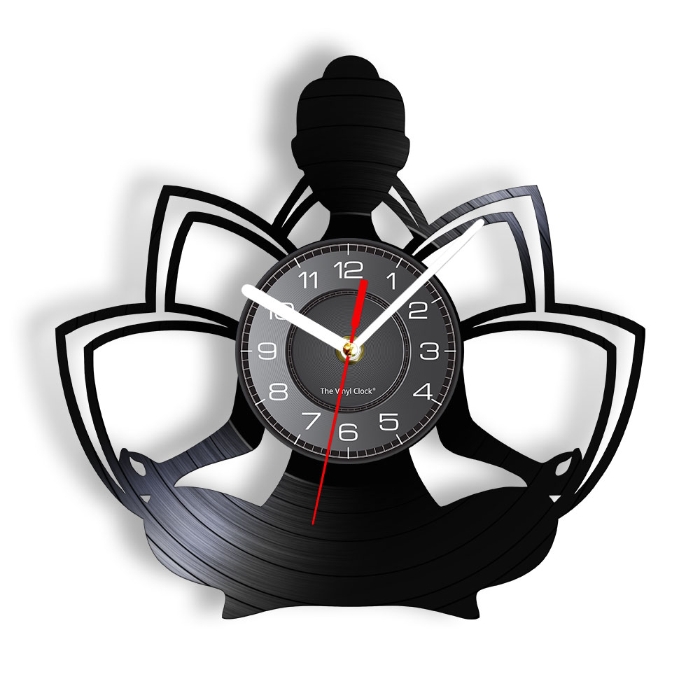 Yoga Fitness Watch - Reloj de Pared de Vinilo con