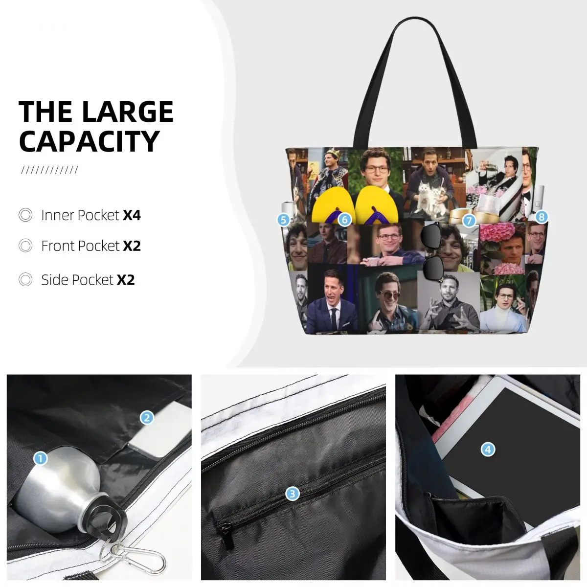 Bolsa de Playa con Collage de  - Yoga Fitness Images reseña y precio