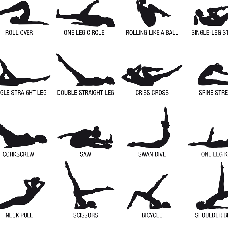 Póster de tabla de entrenamien - Yoga Fitness Images reseña y precio