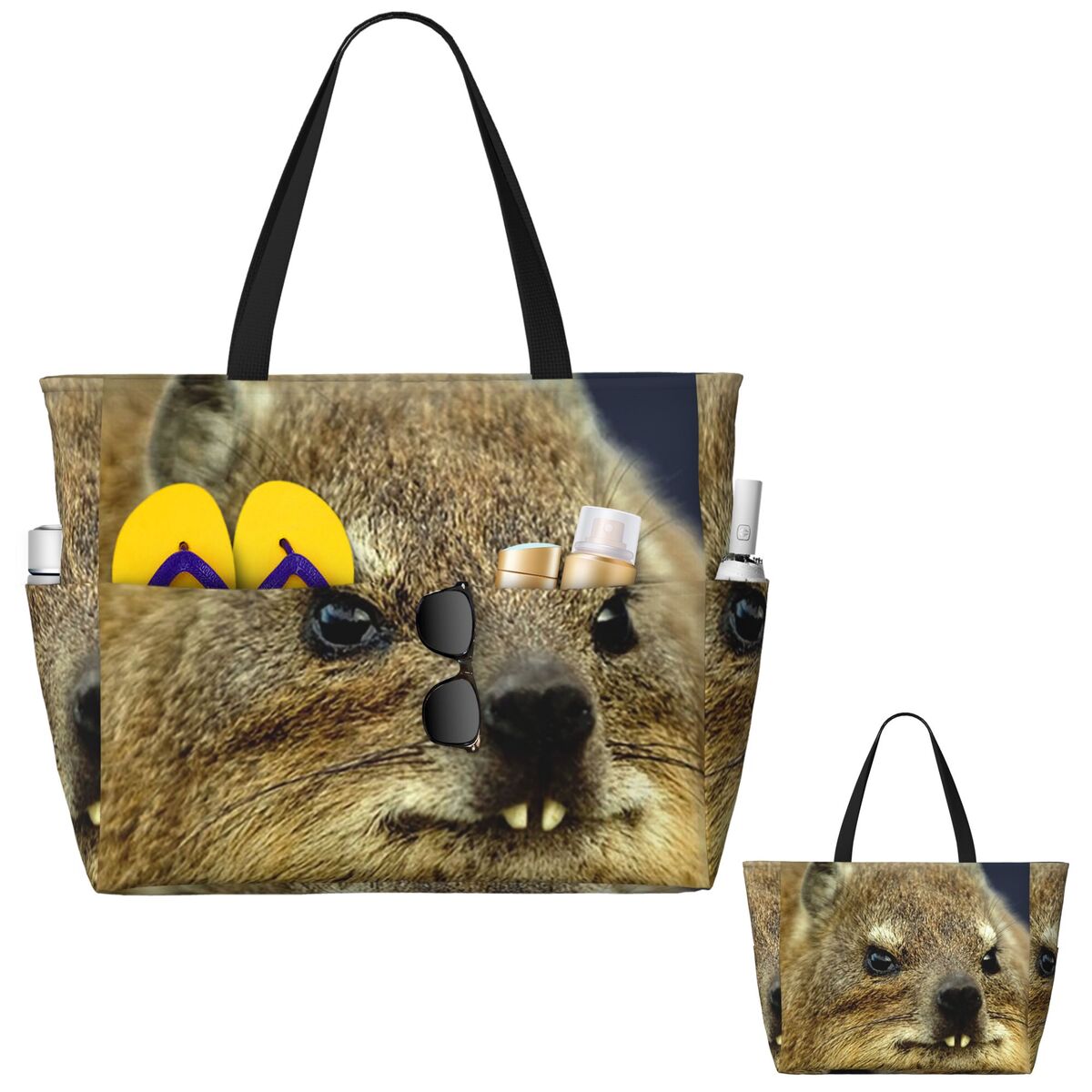 Rock Hyrax Photo Beach Tote Ba - Yoga Fitness Gym Photos reseña y precio