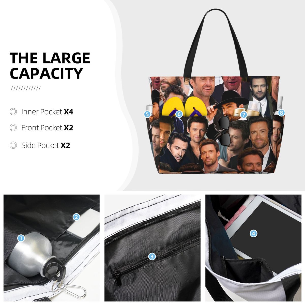 Bolso de mano con collage de f - Yoga Fitness Images reseña y precio