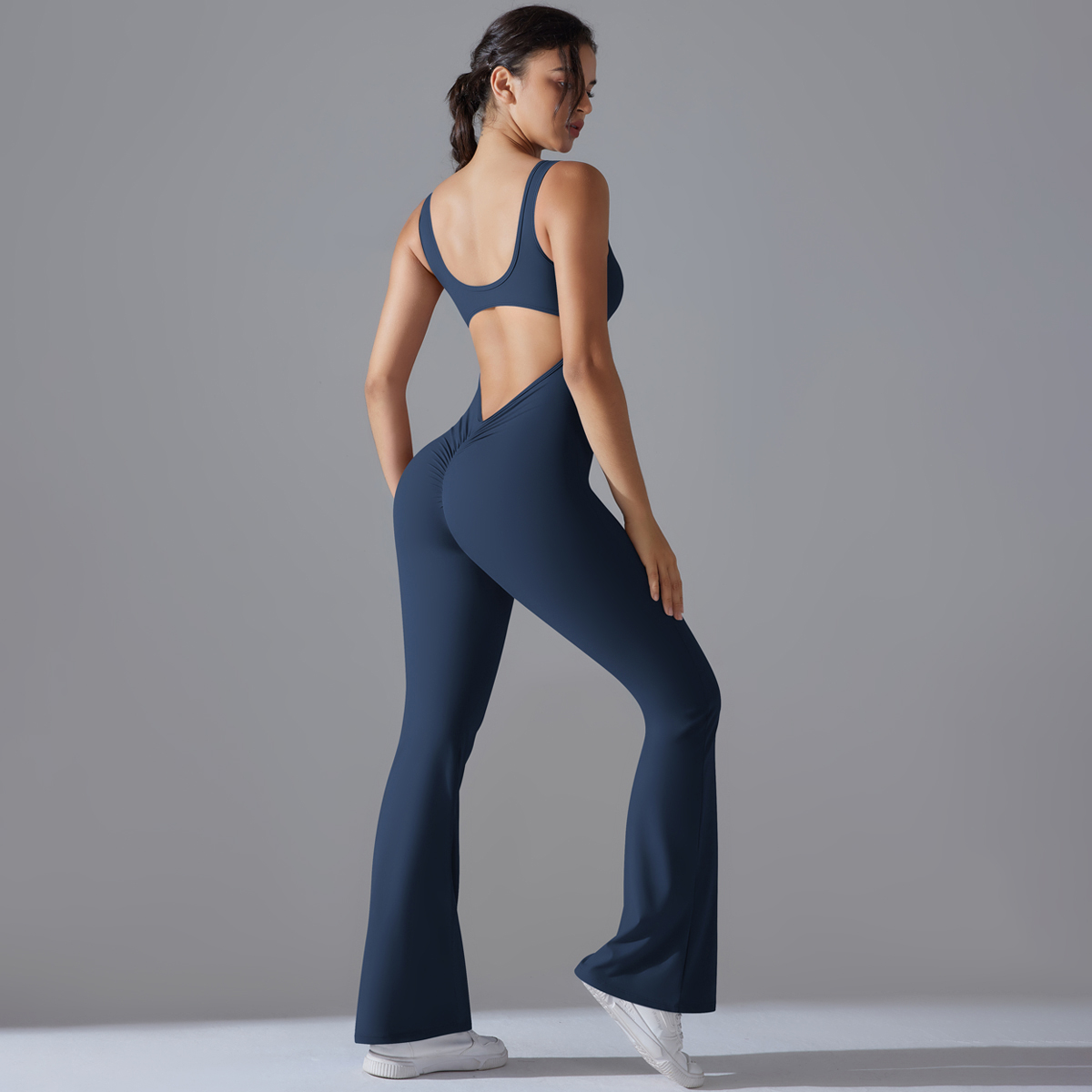 Mono Sexy con espalda en V par - Yoga Fitness Jumpsuit reseña y precio