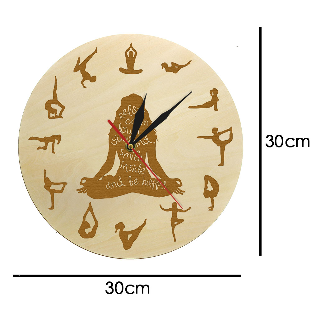Reloj de pared de madera para  - Yoga Fitness Watch reseña y precio