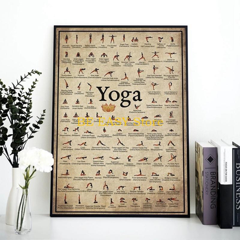 E28F Retro Vintage Yoga impres - Yoga Health & Fitness Center reseña y precio