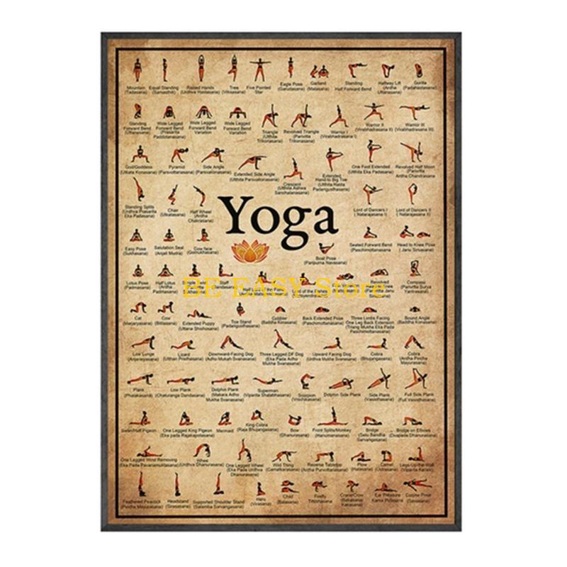 E28F Retro Vintage Yoga impres - Yoga Health & Fitness Center reseña y precio