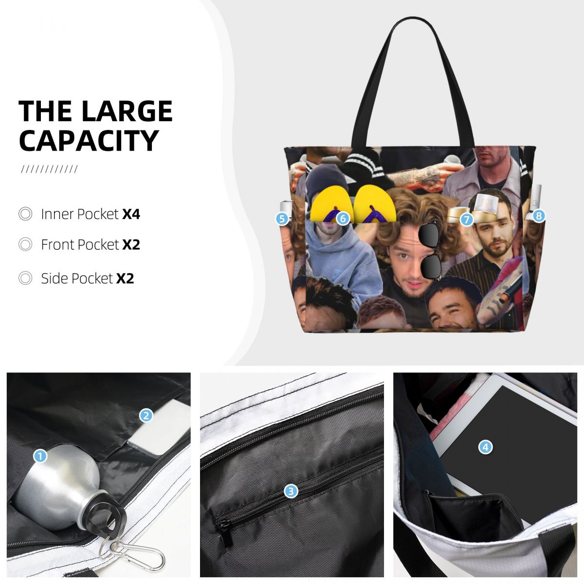 Bolso de mano con collage de f - Yoga Fitness Gym Photos reseña y precio