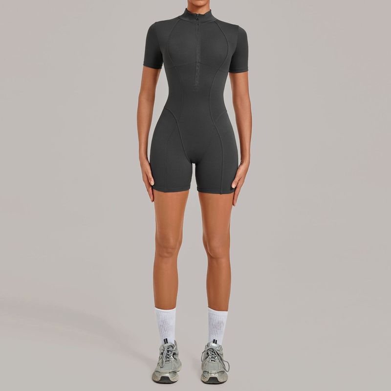 Mono de yoga de manga corta co - Yoga Fitness Jumpsuit reseña y precio