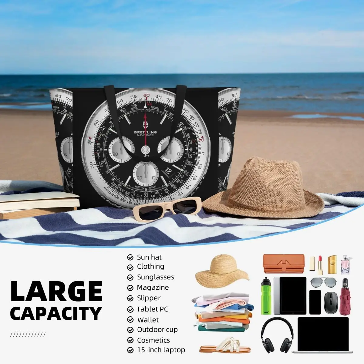 Bolso tote negro de lujo con d - Yoga Fitness Watch reseña y precio